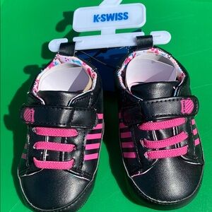 K-Swiss Kids Black and Pink Shoes